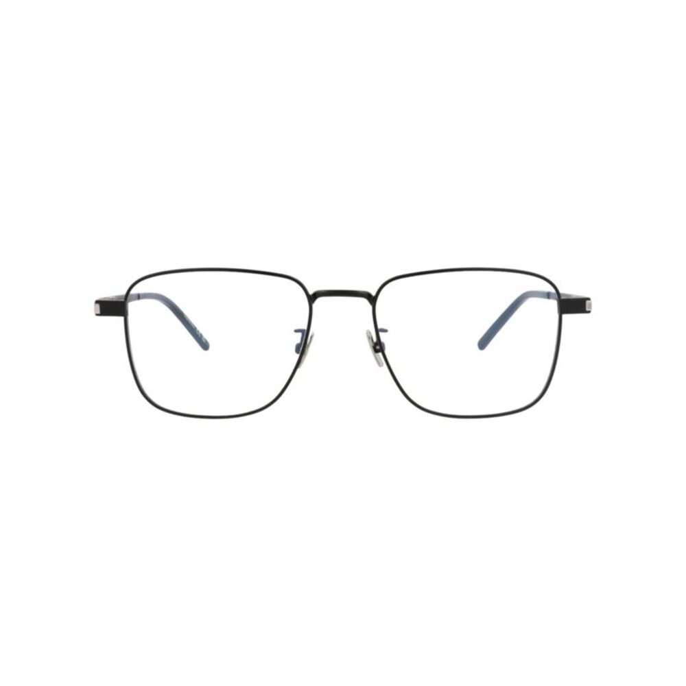 Saint Laurent Square-Frame Metal Optical Frames Black Mens